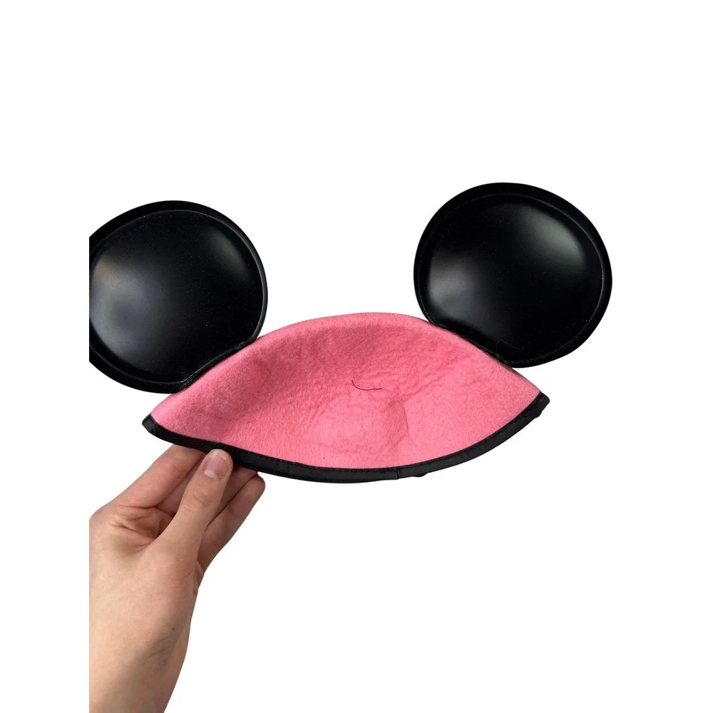 Disney Park Minnie Mouse Pink Felt Ear Hat Youth 54cm Walt Disney World Souvenir